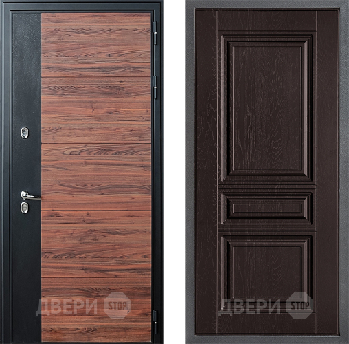 Входная металлическая Дверь Дверной континент ДК-15 Красное Дерево ТЕРМО ФЛ-243 Дуб шоколадный в Коломне