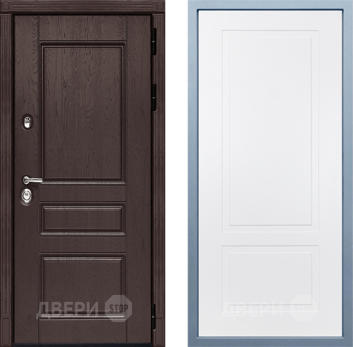 Входная металлическая Дверь Дива МД-90 Н-7 Белый в Коломне