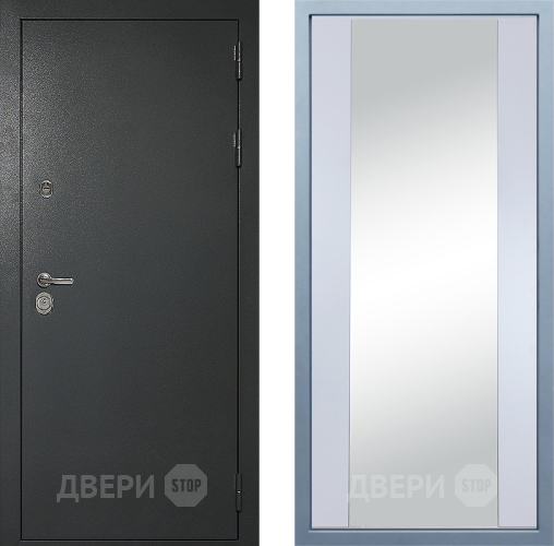 Дверь Дива МД-40 Титан Д-15 Зеркало Белый в Коломне