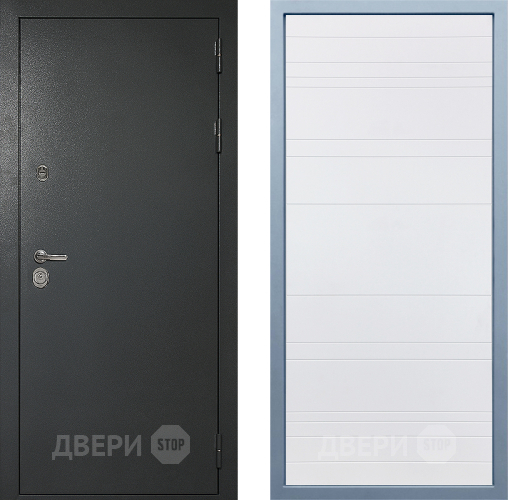 Входная металлическая Дверь Дива МД-40 Титан Д-5 Белый в Коломне