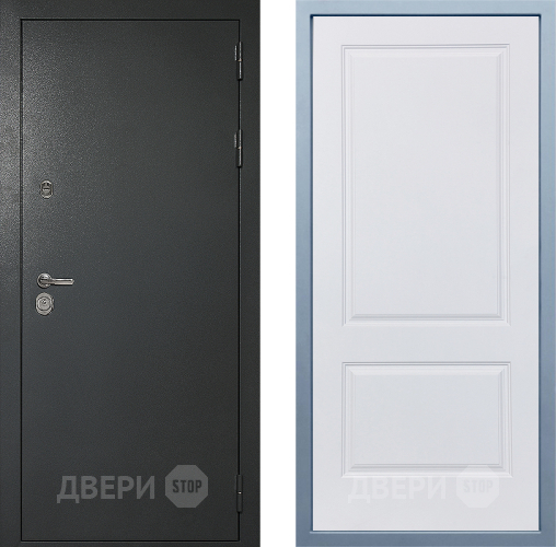 Входная металлическая Дверь Дива МД-40 Титан Д-7 Белый в Коломне
