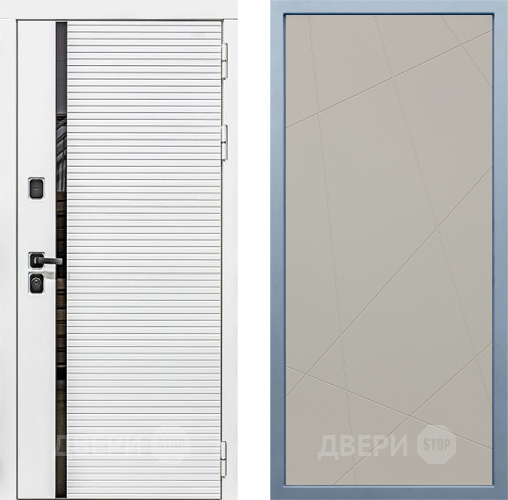 Входная металлическая Дверь Дива МХ-45 Белая STR Д-11 Шампань в Коломне