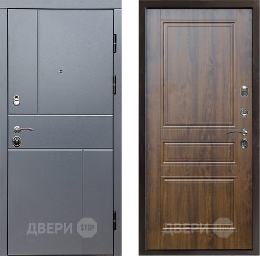 Входная металлическая Дверь Престиж Горизонт Грэй Классика Дуб в Коломне