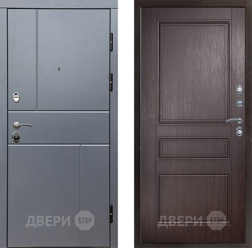Входная металлическая Дверь Престиж Горизонт Грэй Классика Венге в Коломне