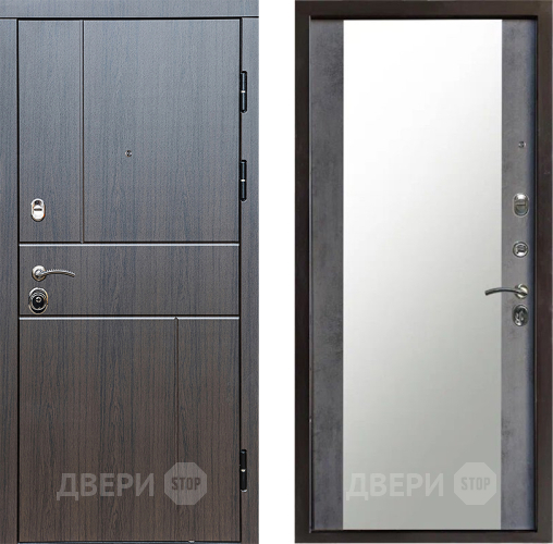 Дверь Престиж Горизонт Венге Зеркало Бетон темный в Коломне
