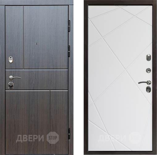 Входная металлическая Дверь Престиж Горизонт Венге Лучи Бетон белый в Коломне