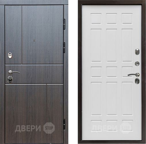 Входная металлическая Дверь Престиж Горизонт Венге Спарта Белое дерево в Коломне