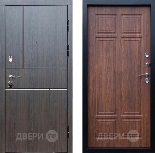 Входная металлическая Дверь Престиж Горизонт Венге Премиум Орех темный в Коломне