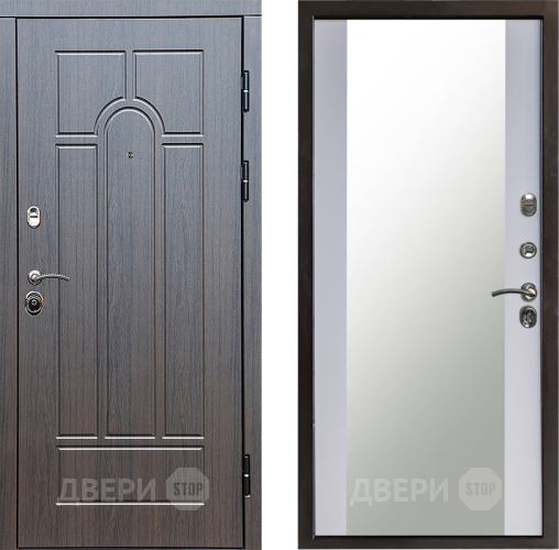 Дверь Престиж Арка Зеркало Белый софт в Коломне