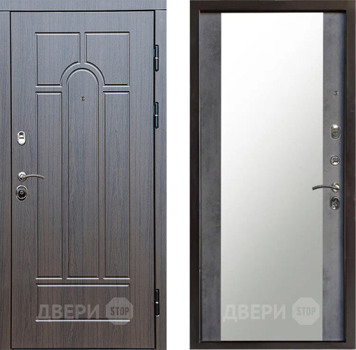 Дверь Престиж Арка Зеркало Бетон темный в Коломне