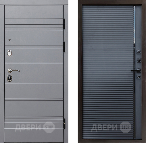 Входная металлическая Дверь Престиж Линия Грэй Porte Черный кварц в Коломне