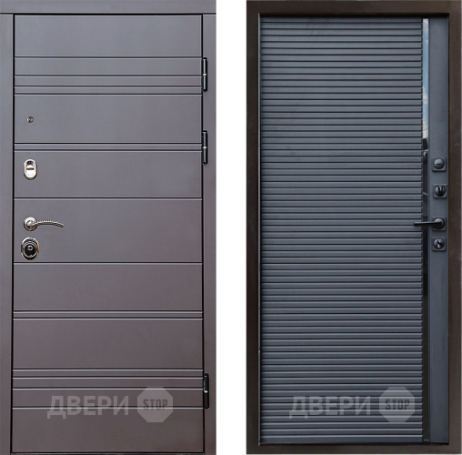 Входная металлическая Дверь Престиж Линия Браун Porte Черный кварц в Коломне
