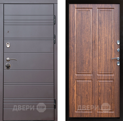 Входная металлическая Дверь Престиж Линия Браун Премиум Орех светлый в Коломне