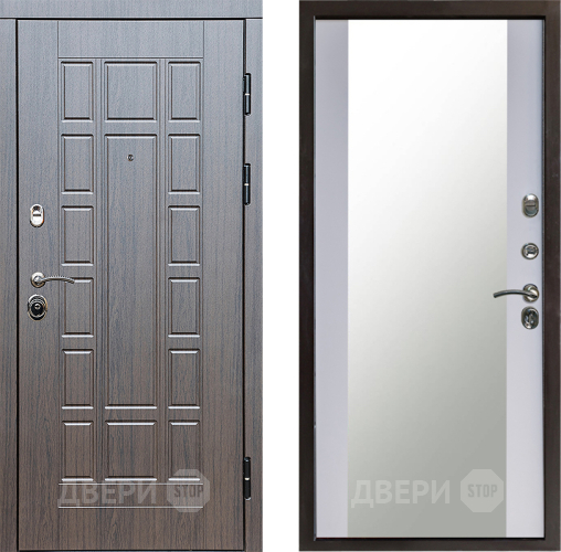 Входная металлическая Дверь Престиж Престиж Зеркало Белый софт в Коломне