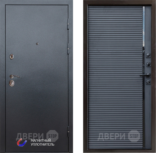 Входная металлическая Дверь Престиж Графит Porte Черный кварц в Коломне
