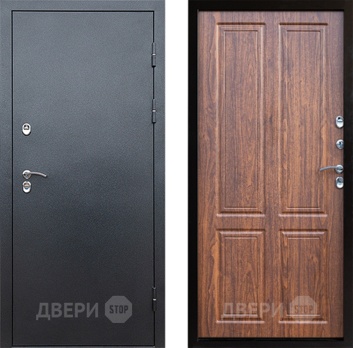 Входная металлическая Дверь Престиж TERMO с терморазрывом Снегирь Серебро Премиум Орех светлый в Коломне