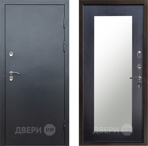 Дверь Престиж TERMO с терморазрывом Снегирь Серебро Зеркало пастораль Венге в Коломне