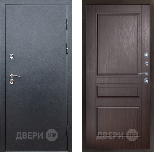 Входная металлическая Дверь Престиж TERMO с терморазрывом Снегирь Серебро Классика Венге в Коломне