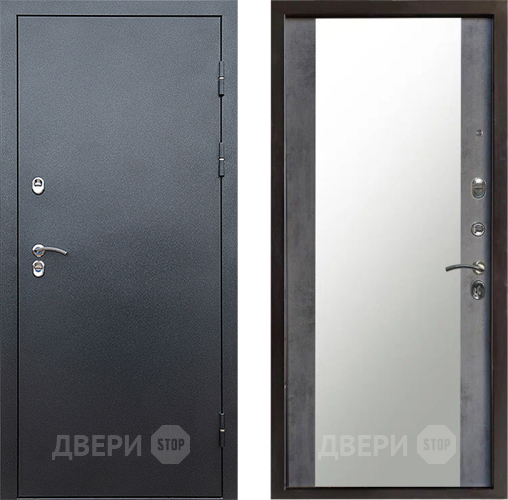 Дверь Престиж TERMO с терморазрывом Снегирь Серебро Зеркало Бетон темный в Коломне