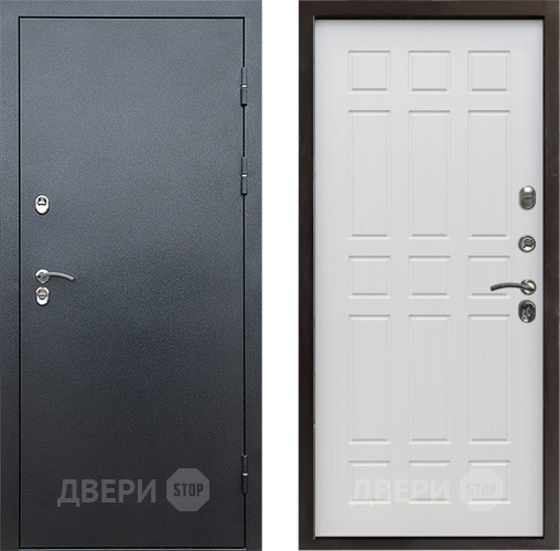 Входная металлическая Дверь Престиж TERMO с терморазрывом Снегирь Серебро Спарта Лиственница белая в Коломне
