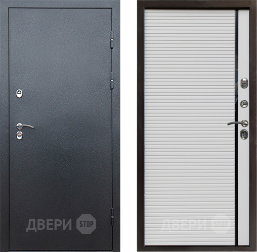 Входная металлическая Дверь Престиж TERMO с терморазрывом Снегирь Серебро Porte Белый в Коломне
