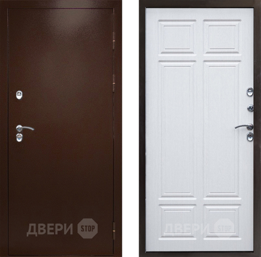 Входная металлическая Дверь Престиж TERMO с терморазрывом Снегирь Медь Премиум Лиственница белая в Коломне