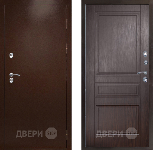 Входная металлическая Дверь Престиж TERMO с терморазрывом Снегирь Медь Классика Венге в Коломне