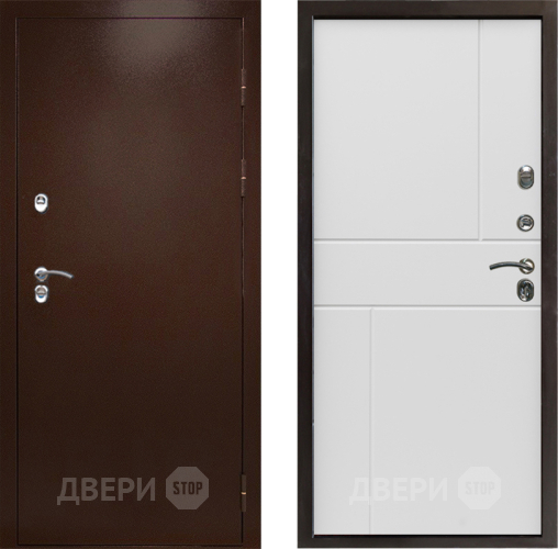 Дверь Престиж TERMO с терморазрывом Снегирь Медь Горизонт Бетон белый в Коломне