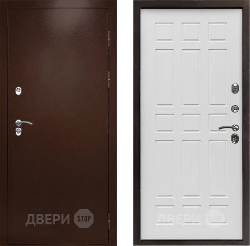 Входная металлическая Дверь Престиж TERMO с терморазрывом Снегирь Медь Спарта Белое дерево в Коломне