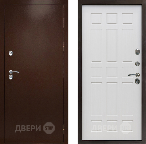 Входная металлическая Дверь Престиж TERMO с терморазрывом Снегирь Медь Спарта Лиственница белая в Коломне