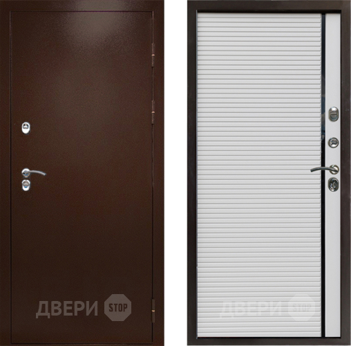 Входная металлическая Дверь Престиж TERMO с терморазрывом Снегирь Медь Porte Белый в Коломне