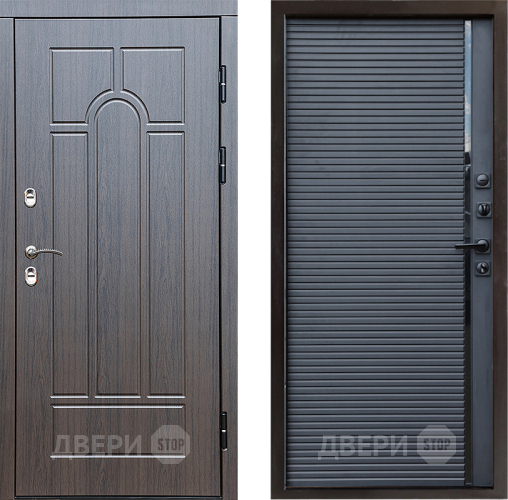 Входная металлическая Дверь Престиж TERMO с терморазрывом Арка Porte Черный кварц в Коломне