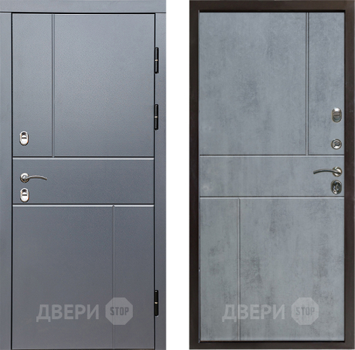 Входная металлическая Дверь Престиж TERMO с терморазрывом Горизонт Грэй Горизонт Бетон темный в Коломне