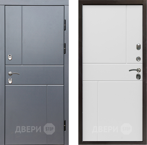 Входная металлическая Дверь Престиж TERMO с терморазрывом Горизонт Грэй Горизонт Бетон белый в Коломне