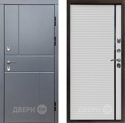 Входная металлическая Дверь Престиж TERMO с терморазрывом Горизонт Грэй Porte Белый в Коломне