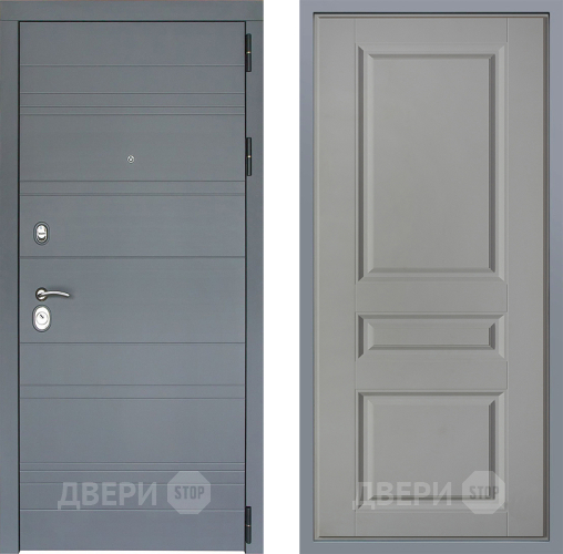 Дверь Заводские двери Лира Софт графит Стокгольм Грей софт в Коломне