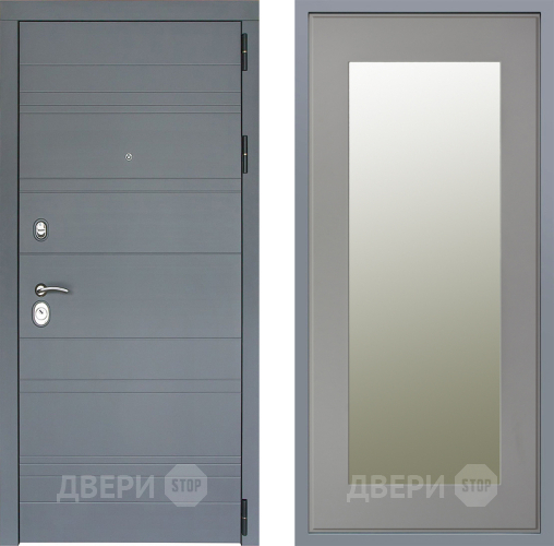Дверь Заводские двери Лира Софт графит Зеркало Модерн Грей софт в Коломне
