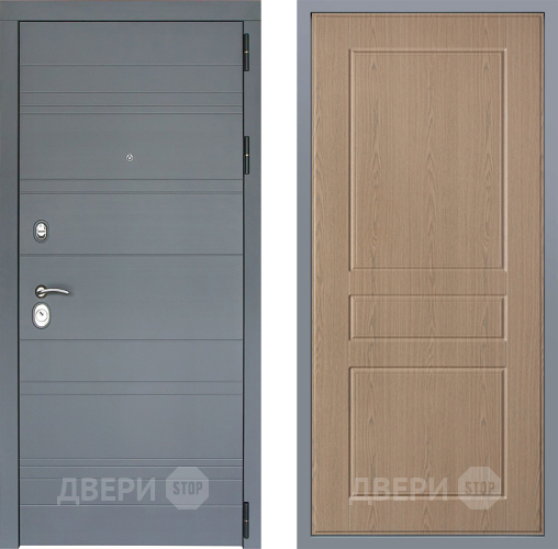 Дверь Заводские двери Лира Софт графит К-2 Беленый дуб в Коломне
