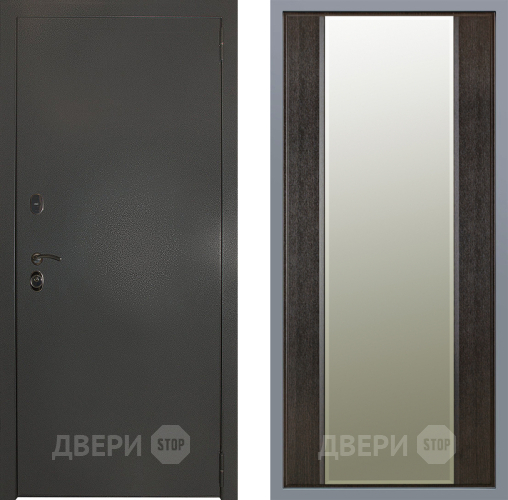 Дверь Заводские двери Эталон 3к антик серебро Зеркало Макси Венге в Коломне