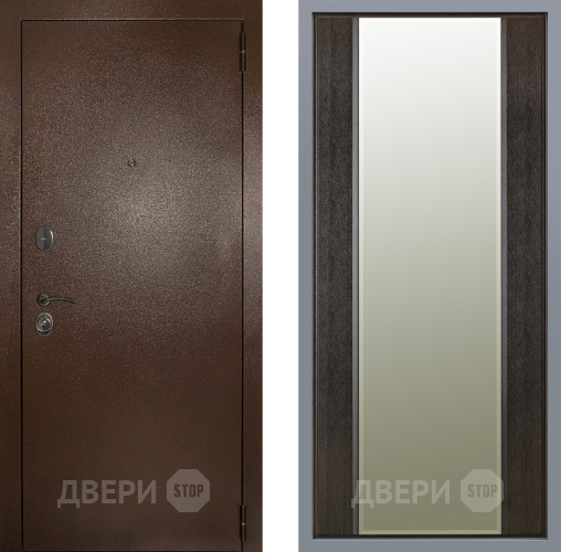 Дверь Заводские двери Эталон 3к антик медь Зеркало Макси Венге в Коломне