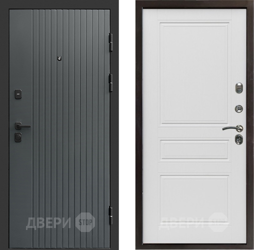Входная металлическая Дверь Престиж Tvist Grey Классика Лиственница белая в Коломне