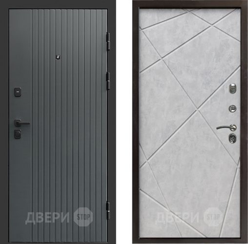 Дверь Престиж Tvist Grey Лучи Бетон светлый в Коломне