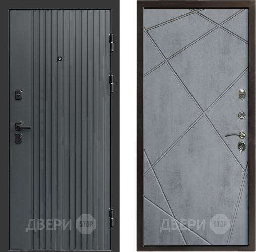 Дверь Престиж Tvist Grey Лучи Бетон темный в Коломне