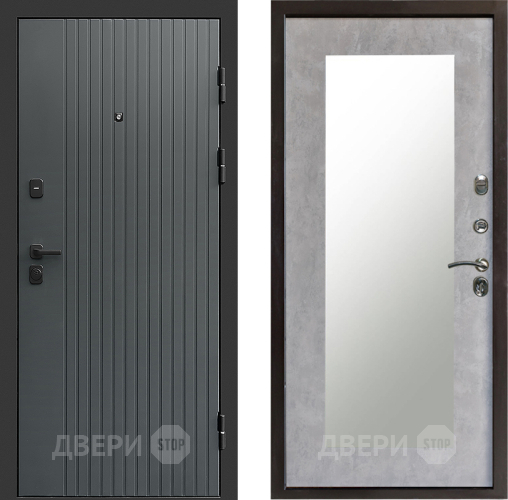 Дверь Престиж Tvist Grey Зеркло Пастораль Бетон светлый в Коломне