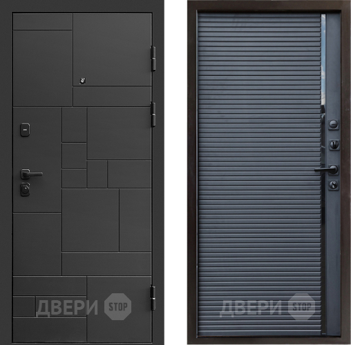Входная металлическая Дверь Престиж Kvadro Porte Черный кварц в Коломне