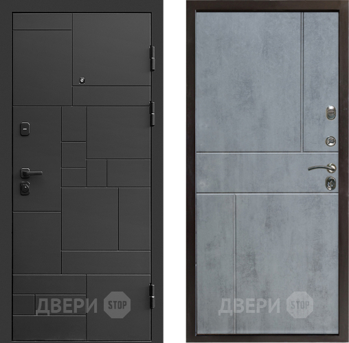 Дверь Престиж Kvadro Горизонт Бетон темный в Коломне