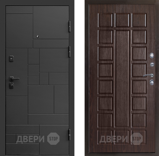 Входная металлическая Дверь Престиж Kvadro Престиж Венге в Коломне