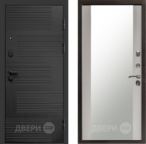 Входная металлическая Дверь Престиж Favorit Зеркало Лиственница белая в Коломне