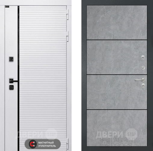 Дверь Лабиринт (LABIRINT) Royal 25 Бетон светлый в Коломне