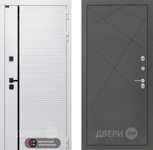 Входная металлическая Дверь Лабиринт (LABIRINT) Royal 24 Графит софт в Коломне